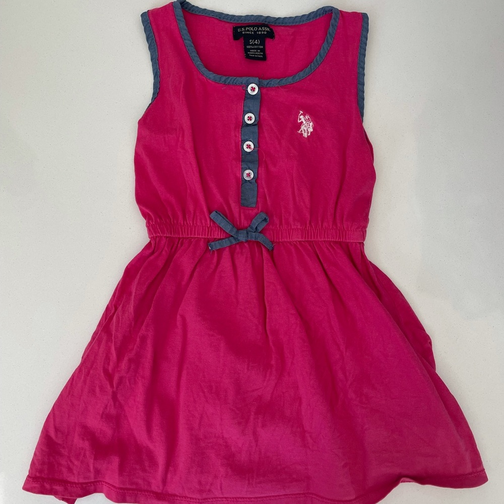 Little girls US Polo Assn pink dress